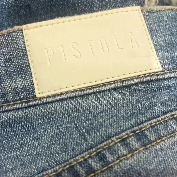 Pistola Distressed Cropped High Rise Jeans Medium Wash NWT 27 - Picture 8 of 8